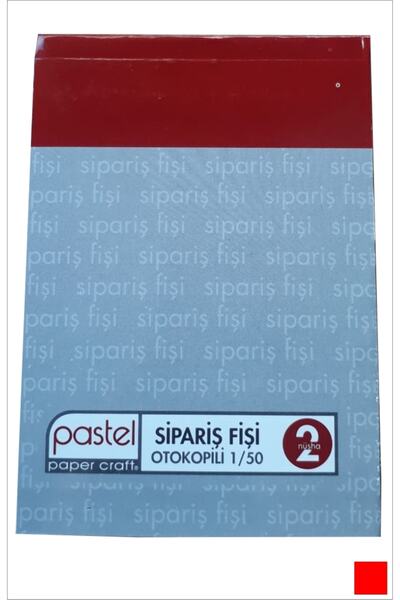 Pastel Sipariş Fişi A6(mini-cep Tipi) 1/50 10x14cm 2 Nüsha 50 Asıl 50 Suret O...