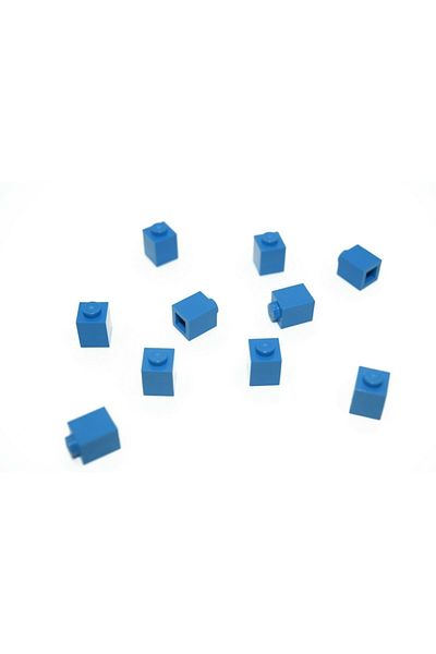 LEGO Original Accessory Custom Moc Creator Brick 1 X 1 Dark Azure Brick 4 Pieces Will Be Sent