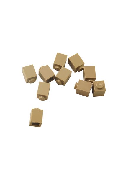 LEGO Accessory Custom Moc Creator Brick 1 X 1 Dark Tan Brick 4 Pieces to Send