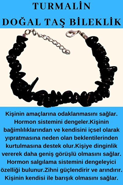 GÜMÜŞTEL EL SANATLARI سوار التورمالين الأسود عالي الجودة - معتمد وهدية