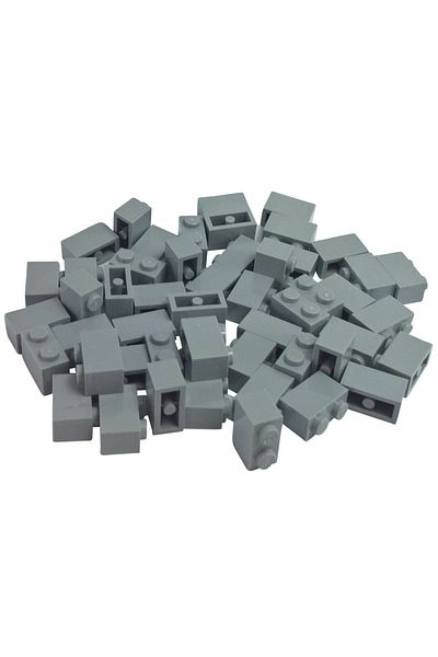 LEGO Original Accessory Custom Moc Creator Brick 1 X 2 Light Gray Bricks 4 Pieces Will Be Sent