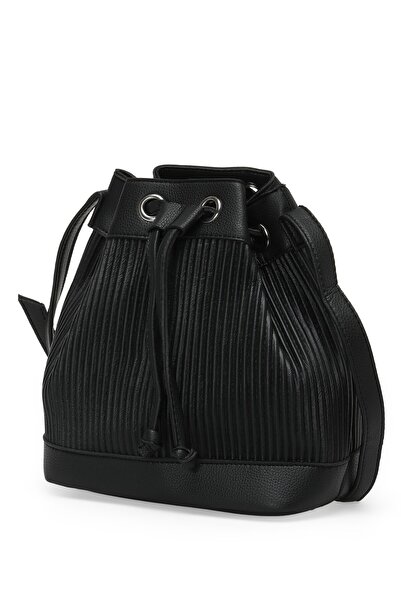 Polaris Pılelı Bucket Cprz 2pr Siyah Kadın Çapraz Çanta