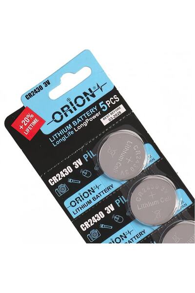 Orion Cr2430 3v Lityum Pil 5'li Paket