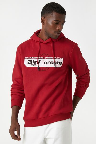 Koton Erkek Kırmızı Sweatshirt 3WAM70128MK