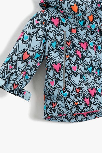 Koton Dívčí ecru vzorovaný kabátek 2KMG07466RW