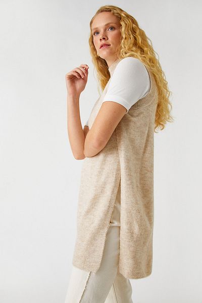 Koton Women's Beige Sweater 3WAK20007HT