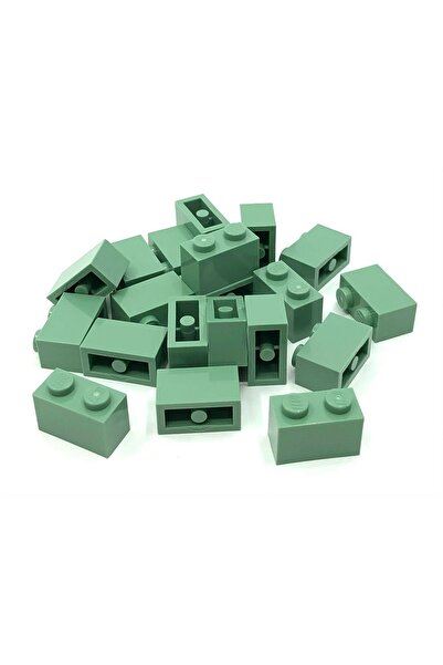 LEGO الملحق الأصلي مخصص Moc Creator Brick 1 X 2 Sand Green Brick 6 قطع سيتم إ...