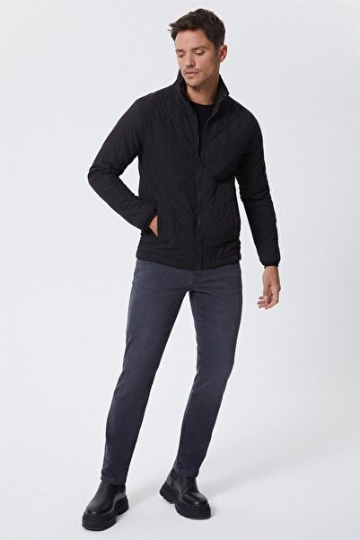 Lee Cooper معطف أليكس للرجال باللون الأسود