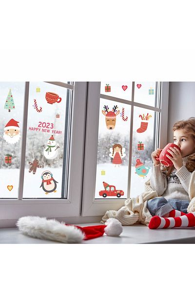 ENGINPRINT Christmas Figures 25-Mix Baby And Kids Room Decorative Wall Decal Sticker