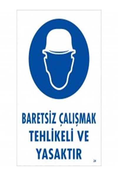 Emek İkaz Levhaları العمل بدون قبعة خطرة ومحظورة علامة التحذير/التحذير