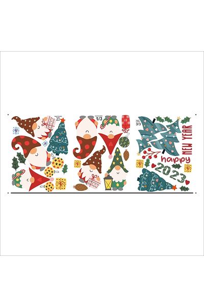 ENGINPRINT Merry Gnomes Baby And Kids Room Christmas Decorative Wall Decal Sticker