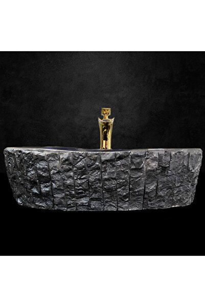 MYM Mermer Yapı Market Tasarım Toros Siyah Mat Dışı Dizayn Patlatma Dikdörtge...