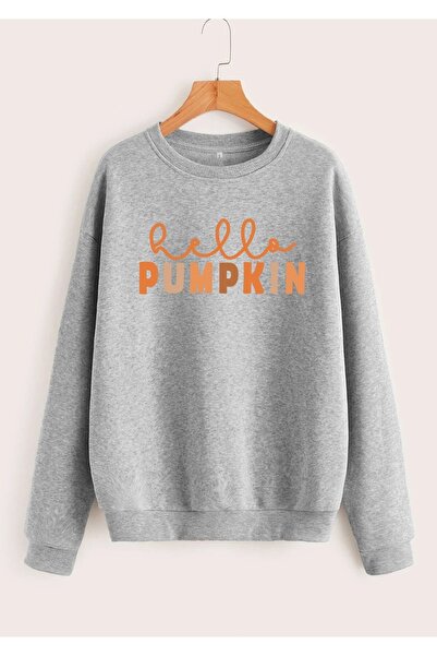 Deocept Φούτερ Unisex Oversize Pumpkin Printed