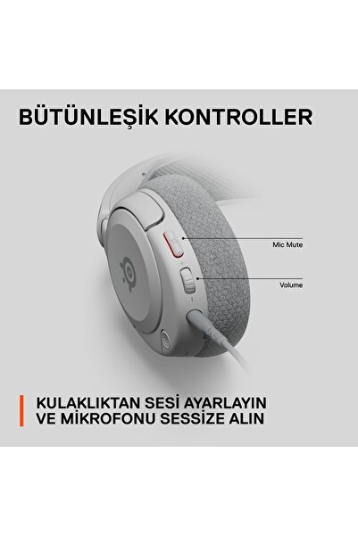SteelSeries Arctis Nova 1p - Playstation Oyun Kulaklığı - Beyaz