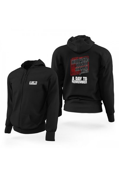 Z zepplin Μια μέρα που θυμάστε Keep Your Black Zippered Limited Edition Hoode...