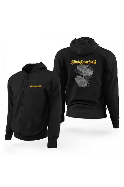 Z zepplin Суитшърт с качулка Blind Guardian Gour 2016 Black Zipper Limited Edition