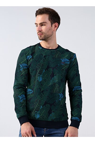 U.S. Polo Assn. Bisiklet Yaka Lacivert Erkek Sweatshırt Lesot