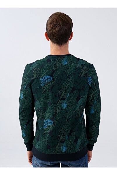 U.S. Polo Assn. Bisiklet Yaka Lacivert Erkek Sweatshırt Lesot