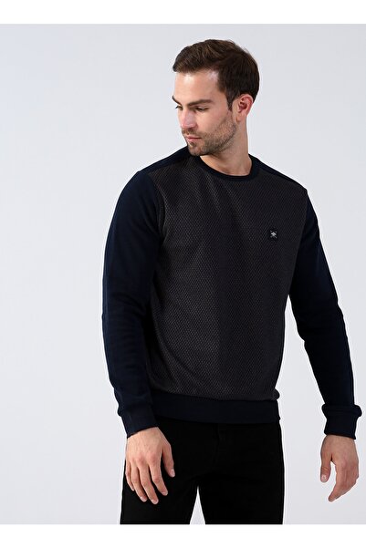 Lee Cooper Мъжка блуза с обло деколте Ethan Coffee-Caramel 231 LCM 241009