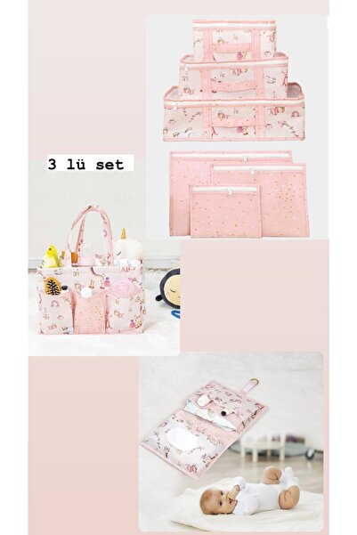 Harika ikizler Bebek Bakım Seti / Valiz Organizer / Islak Mendil Çantası / Be...