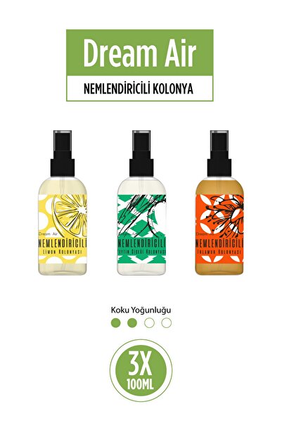 Dream Air Nemlendırıcı Zeytın Cıcegı-lımon-ıhlamur 100ml 3lu Kolonya Setı
