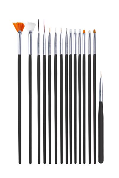 MUJGAN 15'li Profesyonel Nail Art Süsleme Fırçası