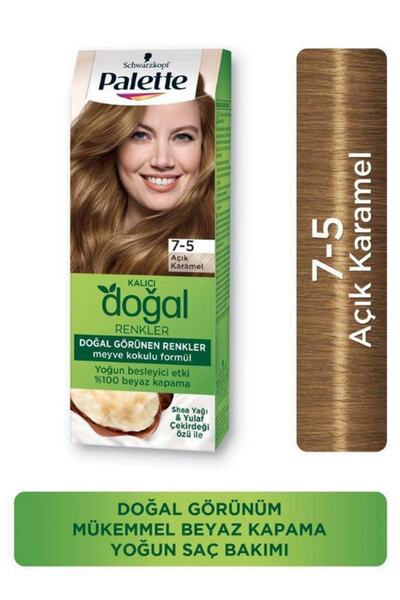 Palette Kalıcı Doğal Renkler Saç Boyası 7-5 Açık Karamel
