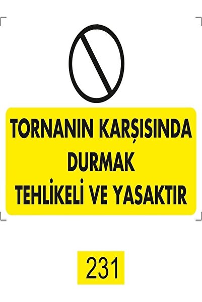 Emek İkaz Levhaları الوقوف على الجانب المفتوح خطير ومحظور، لافتة تحذير/تحذير