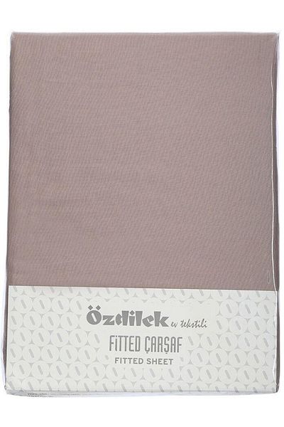 Özdilek Trendy Brown Double Elastic Fitted Bed Sheet 160x200+30