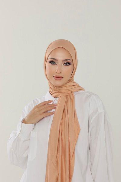Beyzak Salmon Luxury Combed Cotton Shawl - Women's Hijab Jersey Hijab Lycra Shawl