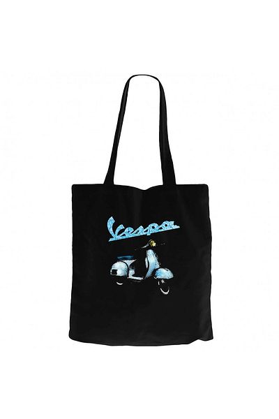 Z zepplin Geantă tote din pânză neagră Vespa