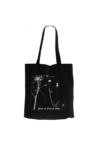 Z zepplin Darkthrone Under A Funeral Moon Black Canvas Tote Bag