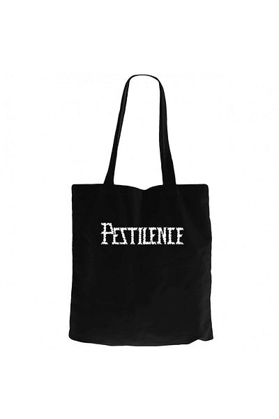 Z zepplin Geantă tote din pânză neagră cu logo Pestilence