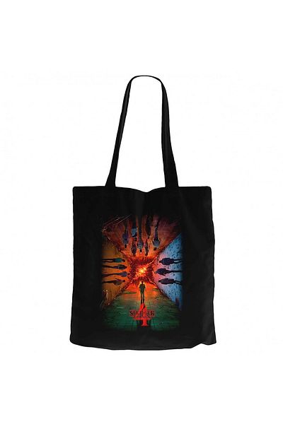 Z zepplin Geantă tote din pânză neagră Stranger Things 4