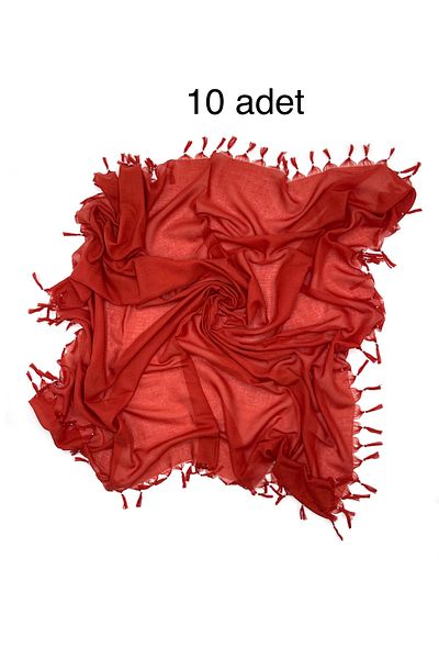 Naz Ipek Pachet de 10 bumbac culoare uni cu margele portocaliu Distributie cadou 110x110cm