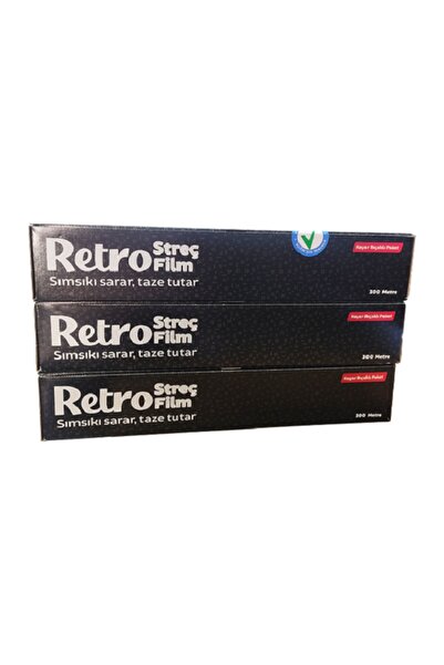 Pvc Streç Film 8 Mikron 45 Cm 300 Metre 3 Adet