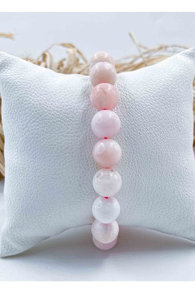 Mucize Taş Pink Opal Natural Stone Bracelet 10 Mm