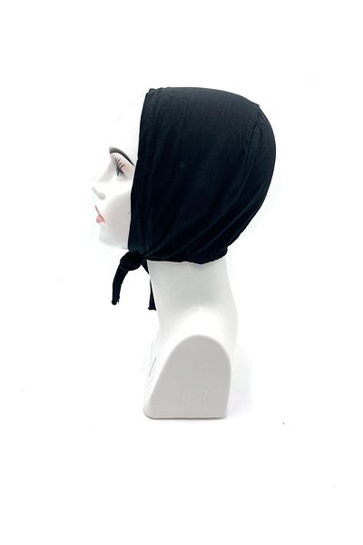 nazipek 5 Pack Cotton Daily Use Black Thin Black Bonnet