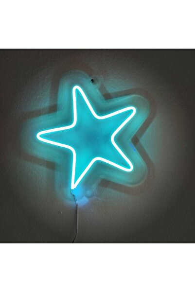 Neon Zone Yıldız Dekoratif Renkli Işıklı Duvar Aydınlatması Tablo Tabela