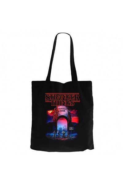 Z zepplin Geantă universală din pânză neagră Stranger Things