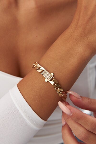 YAVUZ KUYUMCULUK 14 Ayar Altın Taşlı Gurmet Bileklik