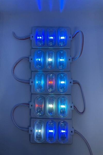 Hazar Led 12 Volt Dar Açılı 3'lü Modül Led Rgb (5 ADET)