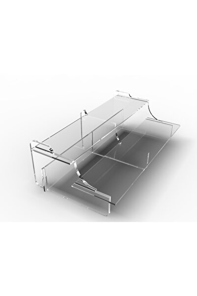 CANNAS Pleksi Şeffaf Merdiven Sergileme Standı 2 Kademeli Geçmeli Stand 35 Cm