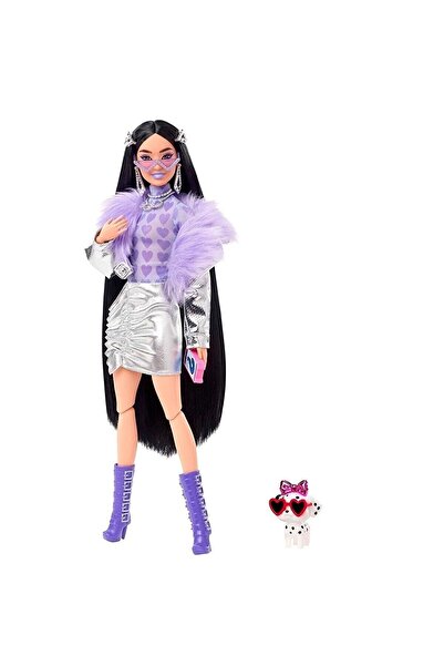 mattel Oyuncak Barbie Extra Mor Botlu Bebek Hhn07