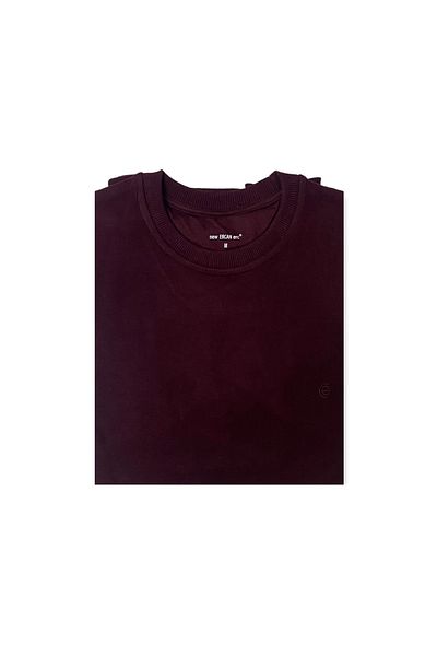 ercan triko Claret Red Thessaloniki Knitted Men's Sweater - Crew Neck, Classic 1802