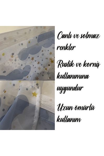 Evperest Skala Model Tulle Curtain