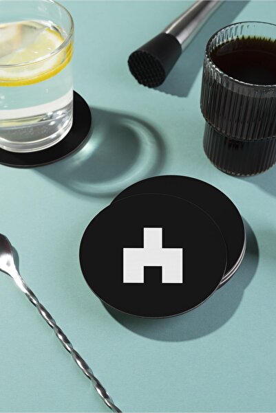 Teknograf Stranger Things Puzzle Baskılı Ahşap Bardak Altlığı