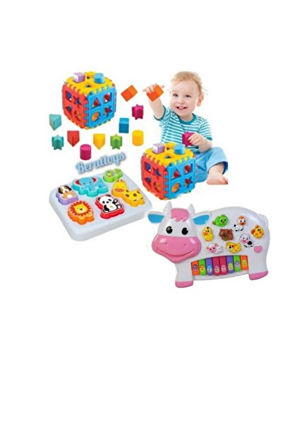 berattoys Eğitici Bultak Küp Hayvanlı Bultak Pilli Işıklı Müzikli Hayvan Sesl...