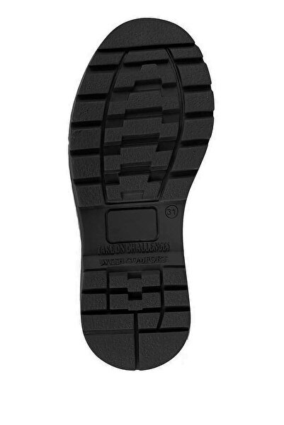 Kinetix Erkek Çocuk Fermuarlı Dikişli Kaymaz Taban Siyah Kışlık Bot