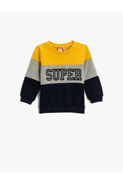 Koton Boy's Printed Sweatshirt Cotton